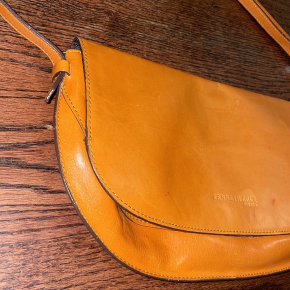 Kenneth Cole brown leather purse handbag shoulder bag - Picture 4 of 7